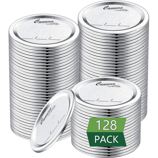 128-Count, Regular Mouth Canning Lids for Ball, Kerr Jars - for Canning - Food Grade Material