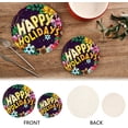 thumbnail image 3 of SKYSONIC Christmas Bell Leaves Pot Holders Trivets, 2 Pcs Heat Resistant Trivets,Happy Holidays Cotton Thread Weave Mats for Hot Pads Pans Pot Bowl Teapot for Kitchen Decor, 3 of 7