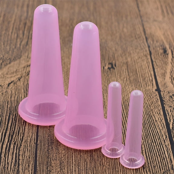 ACDANC 4 Pcs/set Silicone Vacuum Massage for Eye Neck Face Back Massager Cupping Cup