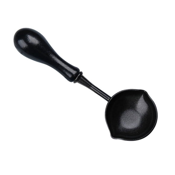 EGNMCR Wax Spoon Non Stick Wax Melting Spoon Wax Sealing Melting Spoon With Wooden Handle Vintage Wax Warmer Elegant Spoon For Wax Gift Envelope Wedding Invi wax spoon