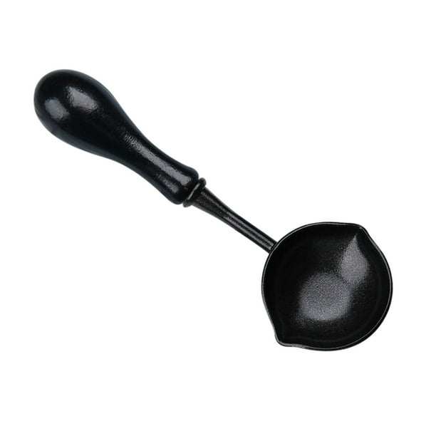 Wax Spoon Non Stick Wax Melting Spoon Wax Sealing Melting Spoon With Wooden Handle Vintage Wax Warmer Elegant Spoon For Wax Gift Envelope Wedding Invi