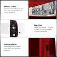 thumbnail image 6 of AJP Distributors Red Lens Chrome Housing LED Tail Lights Driving Brake Stop Signal Lamps Assembly Compatible/Replacement For Ford F150 F250 F350 F450 F550 Styleside 1997 1998 1999 2000 2001 2002 2003, 6 of 11