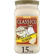 Classico Extra Creamy Alfredo Pasta Sauce, 15 oz Jar