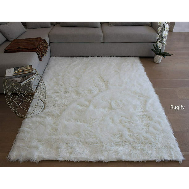 white fuzzy rug walmart