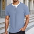 thumbnail image 2 of JAJAHO Mens Short Sleeve T Shirts Summer Casual Stylish 2 In 1 Color Block Loose Fit Crew Neck Tee Daily Wear Comfy Tops, 2 of 5