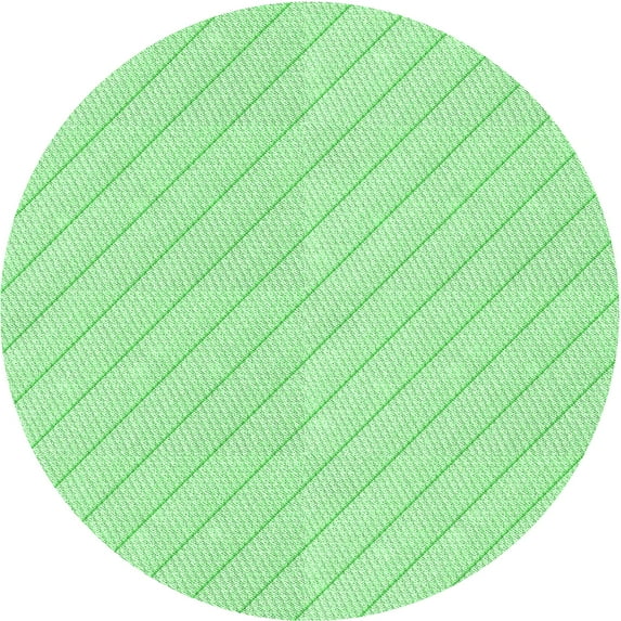 Ahgly Company Indoor Round Patterned Dragon Green Area Rugs, 3' Round