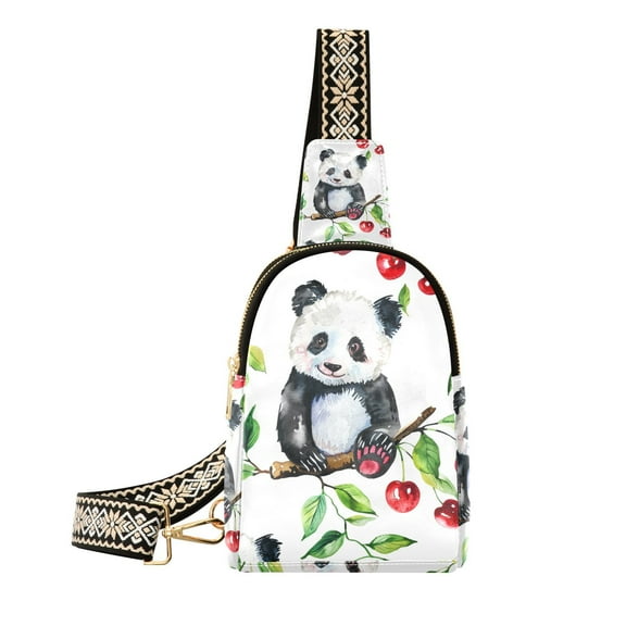 Baby Panda Cherry Crossbody Bags Fanny Pack Sling Bag for Travel Chest Bag Shoulder Bag for Women Trendy