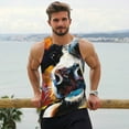 thumbnail image 6 of Fotbe Cow Pattern Men's Quick Dry Workout Tank Top Gym Muscle Tee Fitness Bodybuilding Sleeveless T Shirt Breathable Workout Shirt-3X-Large, 6 of 9