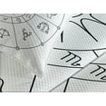 thumbnail image 4 of Ambesonne Astrology Quilted Bedspread Set 3 Pcs, Sketchy Zodiac Circle, King Size, Black and White, 4 of 5