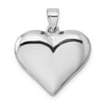 thumbnail image 3 of FB Jewels Sterling Silver Rhodium-plated Polished Puffed Heart Pendant, 3 of 4