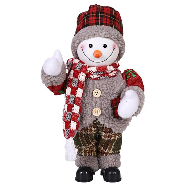 Muñeco de nieve eléctrico de peluche de 12 pulgadas con música y canto, muñeco de nieve eléctrico de peluche de 12 pulgadas, regalo divertido