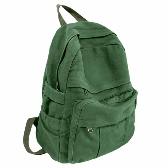 Mochila GAMLFL Green Canvas para Mujer Retro Aesthetic 19L