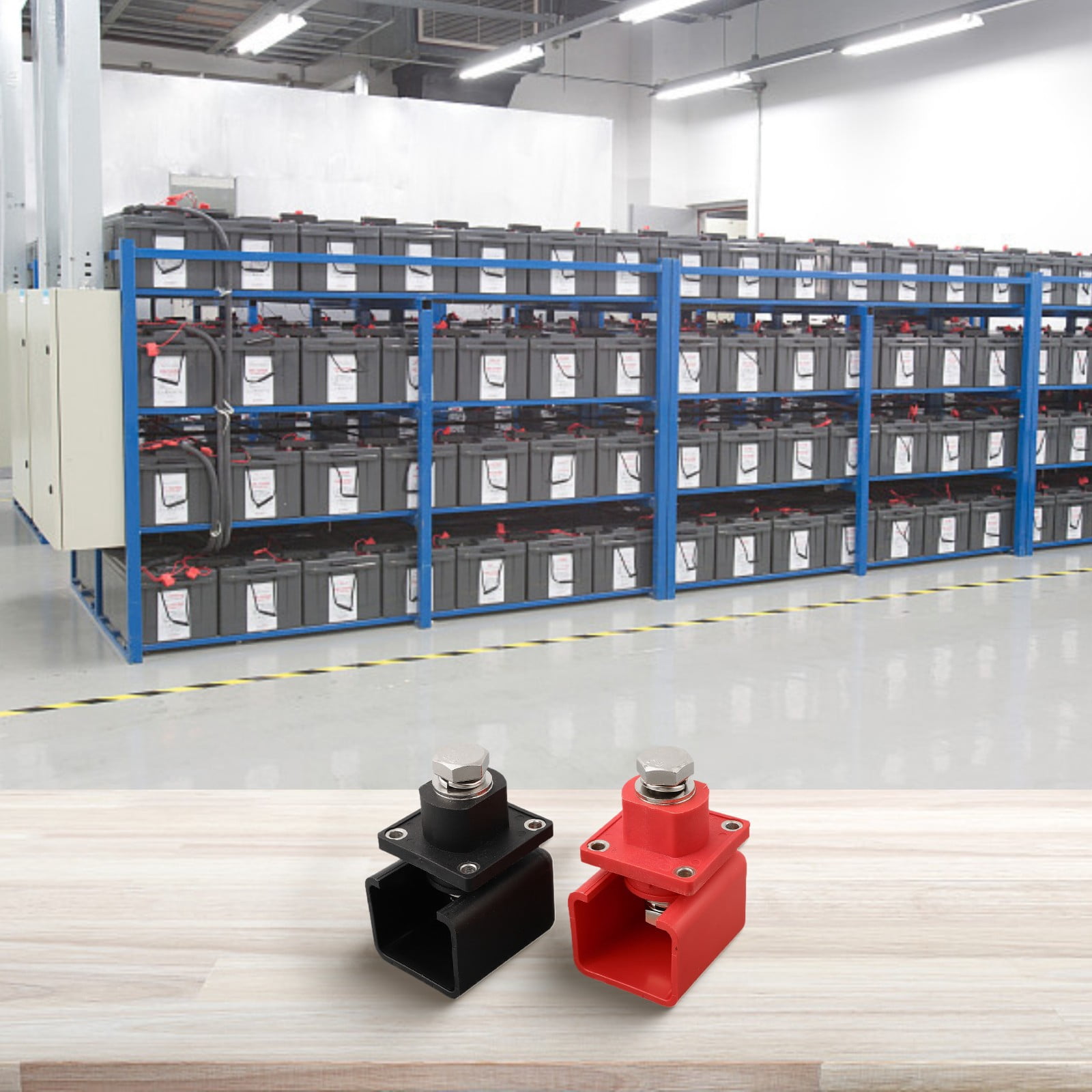 Wodtesl 2pcs 300A All Copper Lithium-Battery Energy Storage Terminal High-Current Battery Connector Terminal Block Connector Parts