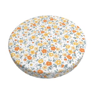 Easygdp Floral1 Print Easy To Install Bar Stool Covers&Stool Covers Round&Elastic Stool Cover, Barstool Covers,Washable&Bottom With Elastic Edge-14 inch