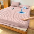 thumbnail image 4 of MesaSe Christmas Gifts Home Essentials Layered Waterproof Mattress Protector (Without  And Pillow Insert) Soft And Comfortable Solid Color Bedding Mattress Cover Bedroom Light Blue, 4 of 5
