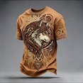 thumbnail image 2 of CONZONE Mens Viking T-Shirts Short Sleeve T Shirts for Men Crew Neck Norse Mythology Graphic Y2K Casual Summer Tee Tops, 2 of 3