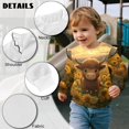 thumbnail image 7 of DISNIMO Highland Cow Printed Pullover for Toddler Girls Sunflower Printed Sweatshirt Long Sleeve T-Shirts Crewneck Pullover Tops for Fall Winter 7-8 Years, 7 of 7