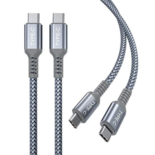 USB C to Type C 100W Cable 15-Feet/2-Pack,Power Delivery Fast Charging PD Charger Long Cord for MacBook Pro Mac 16 Air 4 4th Generation 2020,iPad Pro 11,Samsung Galaxy Note 10 20 S21 S20 21 Plus Ultra