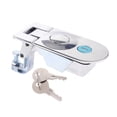 thumbnail image 4 of Terraxo Compression Latch Push Button Lock Flush Mount Keyed Trigger Zinc Alloy Heavy Duty Spring Loaded Anti Duplication Keyed Replacement Suitable for RV Camper Trailer Access Silver, 4 of 8
