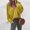 Yellow, variant on ZHOGXU Women Knit Sweater Long Sleeve V Neck Solid Color Loose Fit Comfortable Warm Pullover Tops For Casual Daily Wear Black L