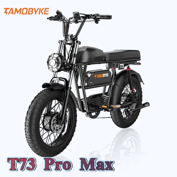 3000W(Peak) Tamobyke T73 PRO MAX Electric Bike for Adults,Dual Motor,48V 41.6Ah Dual Battery,37.5 MPH,60 Miles,20" Fat Tire e-bike