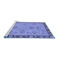 thumbnail image 2 of Ahgly Company Machine Washable Indoor Rectangle Oriental Blue Traditional Area Rugs, 7' x 9', 2 of 4