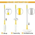 thumbnail image 4 of JEHONN Microfiber Twist Tornado Mop for Floor Cleaning with 2 Washable Heads  (Yelllow), 4 of 7