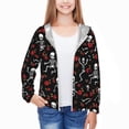 thumbnail image 3 of Xecao Skeleton with Roses Print Fishing Shirts for teenager Long Sleeve UV Sun Protection Hoodie with Zipper Outdoor Hiking Shirts-X-Large, 3 of 7