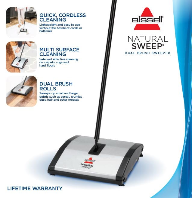 Bissell Natural Sweep Carpet and Floor Sweeper with Dual Rotating System 92N0 