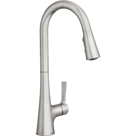 Mikah Chrome one-handle high arc pulldown kitchen faucet