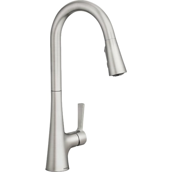 Mikah Chrome one-handle high arc pulldown kitchen faucet