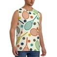 thumbnail image 2 of Balery Racket and Tennis Ball Camisetas sin mangas para hombre, absorbe la humedad y protege contra el mal olor.-XX-Large, 2 of 7