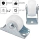 thumbnail image 3 of WHWY Paquete de 12 Ruedas para Muebles Pequeños Ruedas para Muebles Pequeños de 25 mm Mini Ruedas Fijas Pequeñas para Muebles, Electrodomésticos y Equipos Mini Ruedas Pequeñas - F6OBQ, 3 of 5