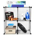 thumbnail image 3 of Storage Cube Shelves, Multi Use 4 Cube Wire Grid DIY Closet Organizer, Black, 3 of 7