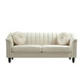 thumbnail image 4 of Hommoo Sofa Set,Microfiber 3-Piece Couch Living Room Sofa Set Including 3-Seater Sofa, Loveseat and Single Chair, for Apartment Furniture Set,White, 4 of 6