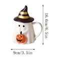 thumbnail image 3 of CuiLiyq Halloween Ghost Ceramic Mug, Cute Ghost Coffee Cup with Pumpkin Decoration, Spill Resistant Drinkware, Fall Tabletop Decor, Holiday Gathering Accessory, 3 of 7