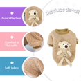 thumbnail image 2 of Pet Sweaters, Fleece Clothes with Bear, Dog Clothes Winter Warm Puppy Sweaters Boys Girls Tiny Cat Outfits(Brown), 2 of 5