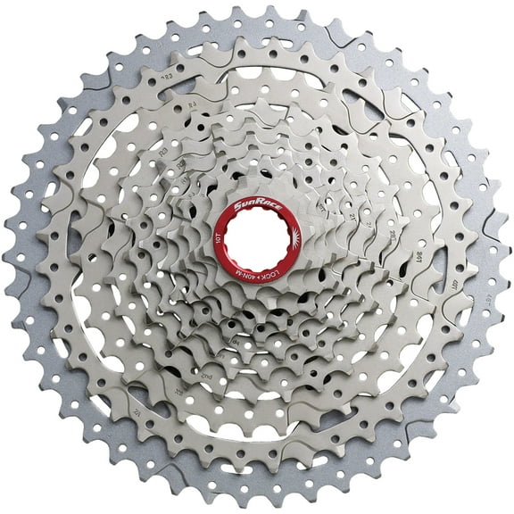 SunRace CSMX9X Cassette Metallic Silver- Range: 10-46 Drivetrain Speeds: 11