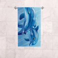 thumbnail image 6 of Coolnut Fingertip Hand Towels, Set of 2 Pcs Dolphins in The Water Absorbent Face Bath Towels for Bathroom Kitchen, 30"x15", 6 of 6