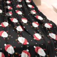 thumbnail image 3 of Black Christmas Santa Pattern Blanket,Comfortable Soft Lamb Wool Throw Blanket,All Season,Warm Lightweight Blankets for Sofa Bed Couch Living Room Chair,40"x50", 3 of 4