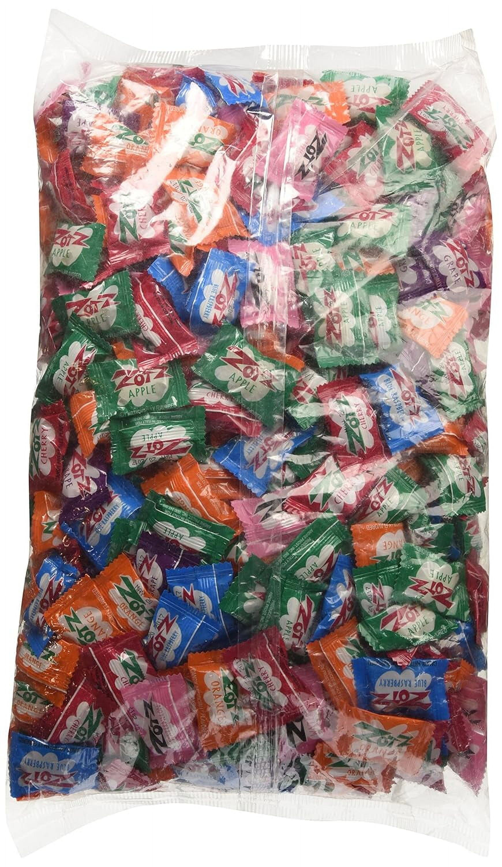 Zotz Candy Bulk Assorted Wrapped Sour Zotz Candy 5 pounds