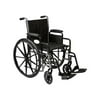 K2-Lite Wheelchair Fixed Arms Elevating Leg Rests 20"