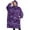 Purple Paisley Pattern, variant on Oversized Wearable Blanket Hoodie,Purple Ethnic Mandala Pattern Sherpa Blanket Hoodie with Super Pockets,Super Warm Fuzzy Pullover for Women & Men