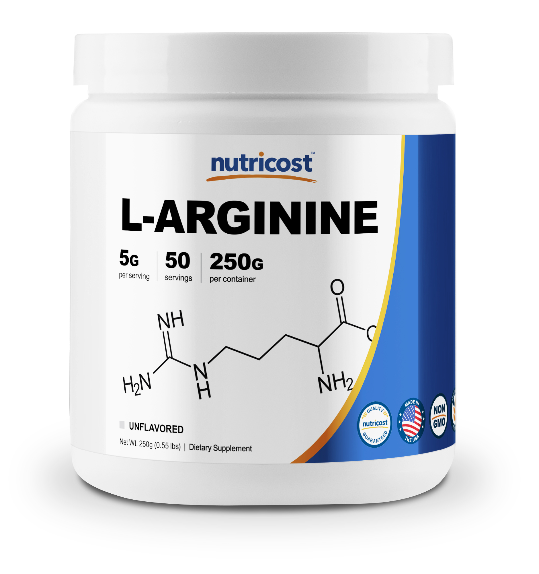 Nutricost LArginine (250 Grams) Pure LArginine Powder 5000mg Per
