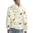 thumbnail image 7 of Daiia colorful Squirrel Nuts Pattern Women's Fashion Hoodies & Sweatshirts with Kangaroo Pocket Hooded Sweatshirt with Eye-catching Drawstrings-Small, 7 of 7