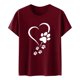 thumbnail image 3 of Gibobby Camisetas Mujer Baratas Manga Corta Camiseta Impreso Manga Mujer Casual Corto Top Blusa Mujer Blusa(Vino,G), 3 of 5
