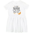 thumbnail image 3 of Inktastic I Love My Little Brother to the Moon and Back Girls Toddler Dress, 3 of 5