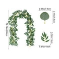 thumbnail image 3 of Gmogad Artificial Eucalyptus Garland, 6.5ft Realistic Willow Leaf Vine, Party Wedding Rattan Decoration, Indoor Outdoor Party Decor for Backdrop Arch Centerpiece Wall Ceiling Dangling Greenery, 3 of 6