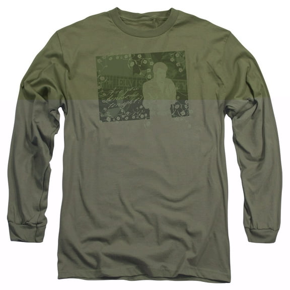 Elvis Presley That 70's Elvis Long Sleeve T-Shirt Military Green