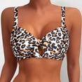thumbnail image 2 of Afdoent Bikini Tops For Women Ruffle Flounce Bikini Leopard Print Swimsuit Top Bathing Suits Top Only, 2 of 5
